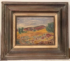 Vintage Landscape Oil Painting On Board