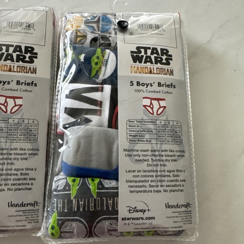 3 Packs Boys Briefs | Size 6 | Spider-Man + Star Wars Mandalorian | NEW - Picture 5 of 7