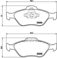 Brembo Bremsscheiben Coated Ø258 + BremsbelÄGe Vorne FÜR Ford Fiesta 5 Fusion
