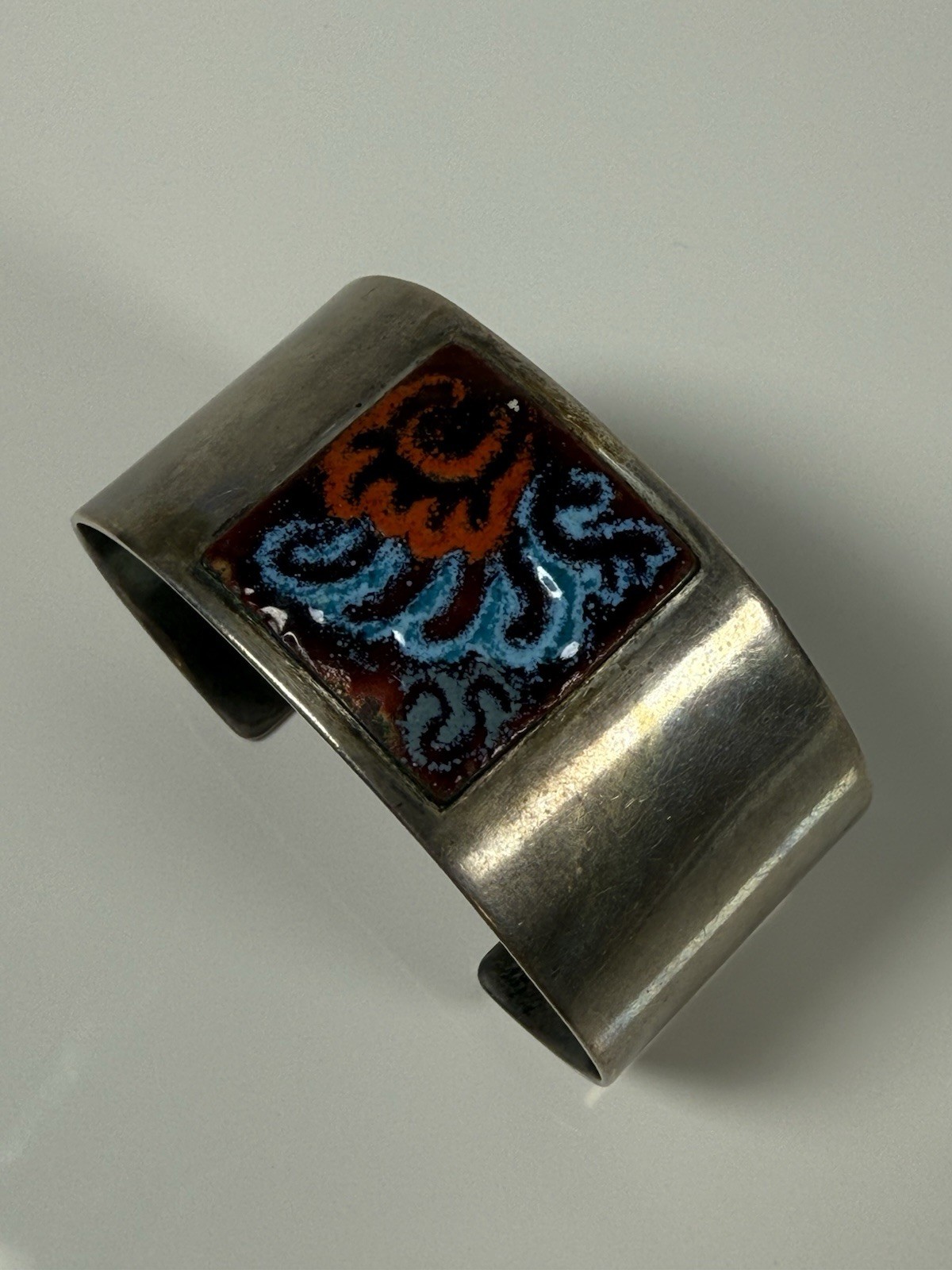 VTG Solid Sterling Silver Cuff Bracelet Wide 6.5”… - image 4