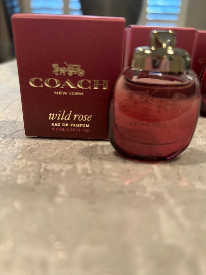 COACH Wild Rose Eau de Parfum 4,5 ml / 0,15 oz Splash Miniature *NUEVO EN CAJA* Foto 2 de 3