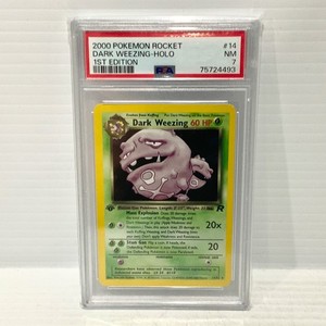 Dark Weezing 14/82 - 1st Edition - Team Rocket - PSA 7 - Graded Pokemon