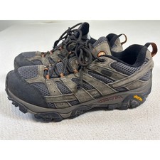 Merrell Moab 2 Waterproof Hiking Shoes Mens 9.5 Beluga Grey Orange Vibram Low