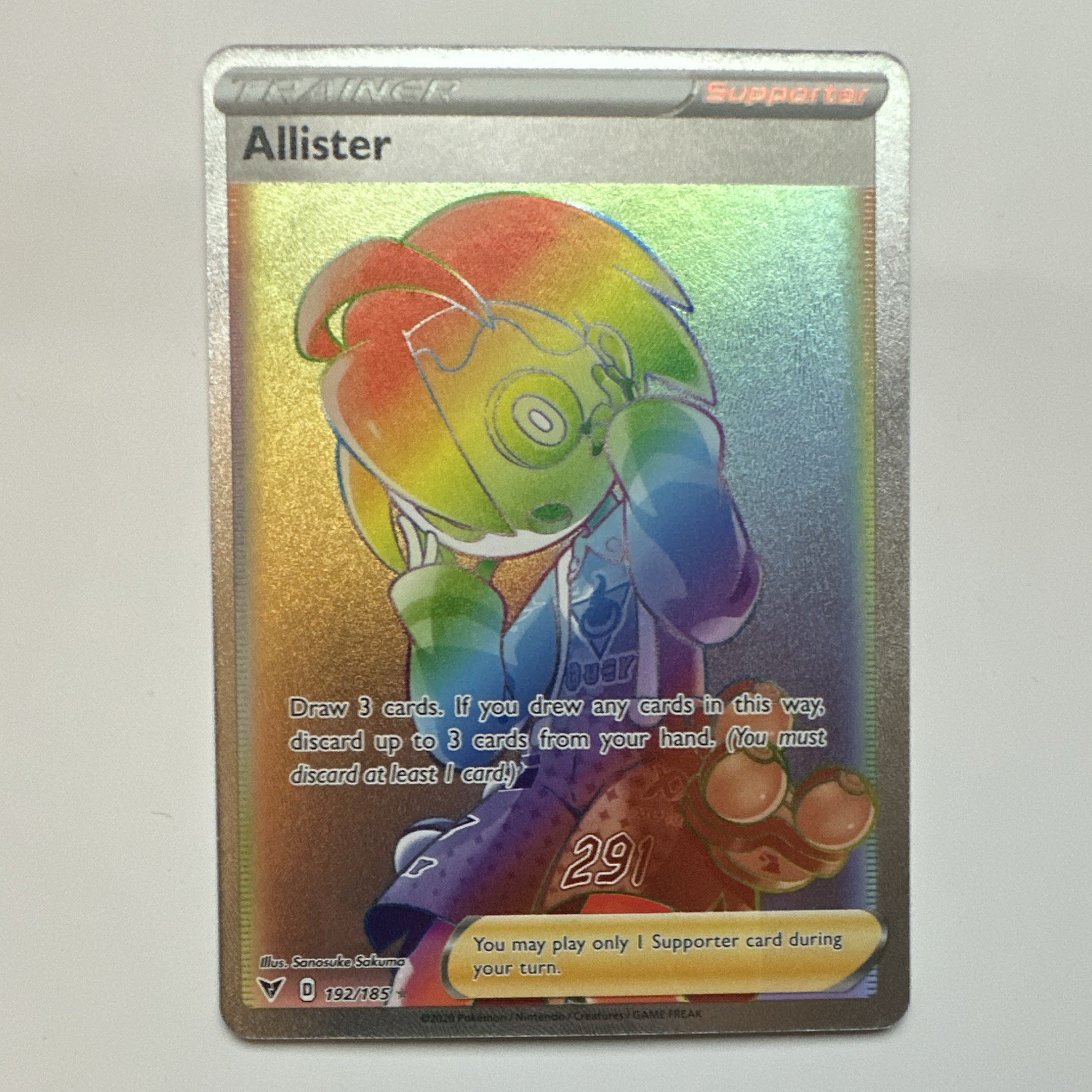 The Pokémon Company Allister 192/185 Vivid Voltage Secret Rare Holo Eng