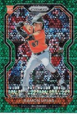 2021 PRIZM BASEBALL - RAMON URIAS GREEN DONUT CIRCLES RC BALTIMORE
