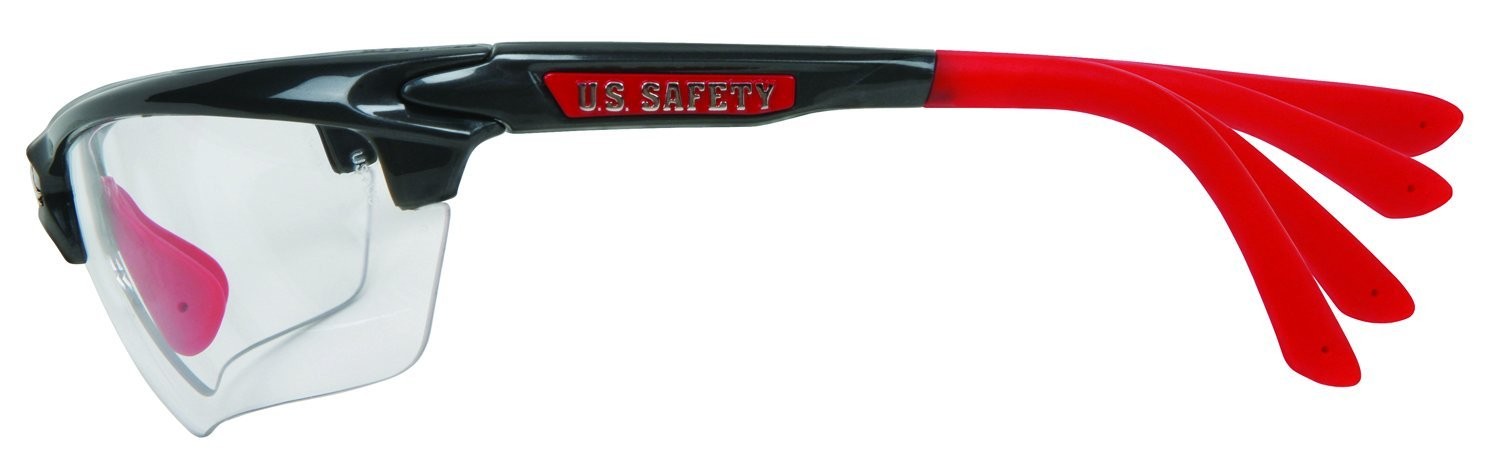 MCR Safety DM1310PF Dominator DM3 Clear Max6 Safety Glasses with Gunmetal Frame