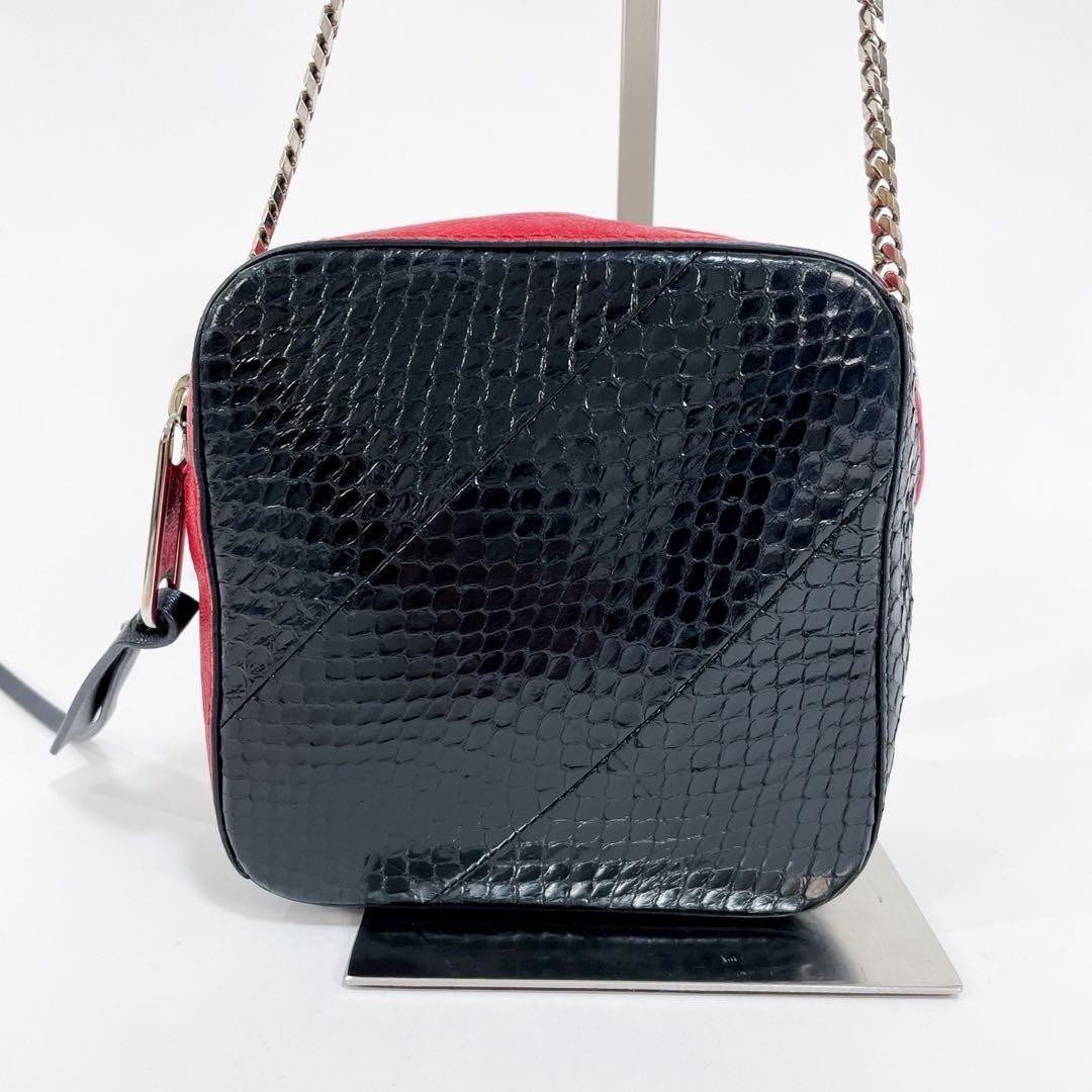 Jimmy Choo 2way Shoulder Bag Python Pattern Black… - image 2