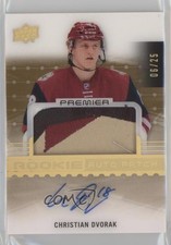 2016-17 Premier Rookie Gold Spectrum 6/25 Christian Dvorak #67 Patch Auto 4p5