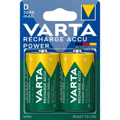 [56720101402] VARTA 2x Accus NI-MH "Power Accu Ready 2 Use", Mono (D/HR20) 30... - Photo 1/4