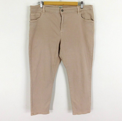 White Stuff beige gerade kurze Hose Gr. 18 Stretch Freizeit neutral