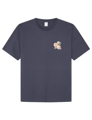 T-Shirt Dunkelblau M Springfield Baumwolle Kurzarm Herrenoberteil-image