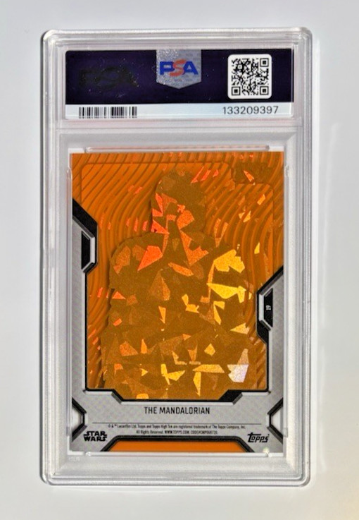 RARE 2023 Topps Star Wars High Tek Mandalorian Orange /25 PSA 10 GEM MINT pop 2 view 4