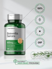 Boswellia Serrata Capsules 120 Count   Herbal Supplement, Non-GMO  Gluten-Free