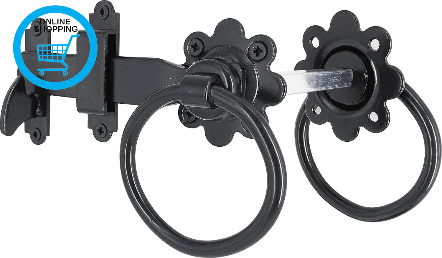 ® Ring Gate Latch, Heavy Duty Gate Latch for Wooden Gates, Auto Garden Gate Latc