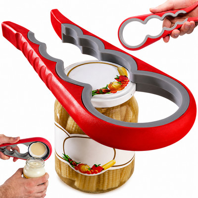 Deckelöffner Universal 4 in 1 Schraubdeckel Glasöffner Mehrzweck Gläser Flaschen
