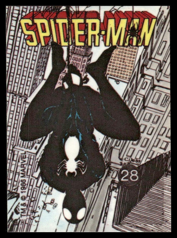 Spider-Man Black Suit 1986 Comic Images Official Marvel Universe Stickers #28