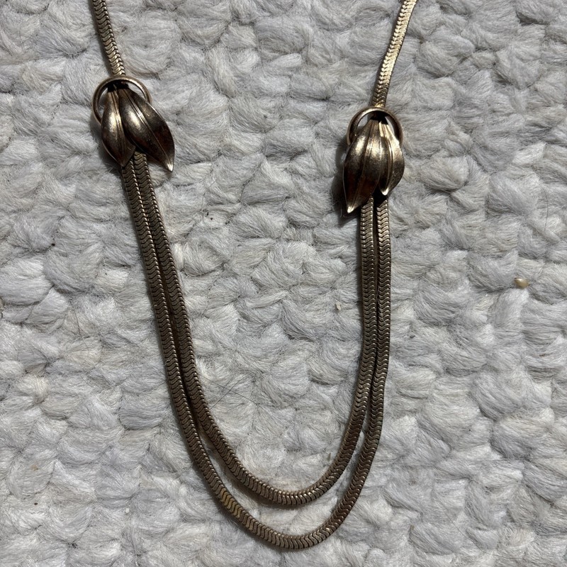 Antique Art Deco Slinky Snake Chain Gold Filled Multi Strand 16.5" V20 12kg