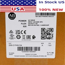 Allen-Bradley 25B-D1P4N104 PowerFlex 525 AC Drive 0.4kW 0.5Hp Fast delivery