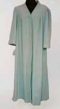 Vintage Vanity Fair Housecoat Light Blue Velour Robe Women s Size Large