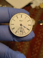 Vintage 1896 Elgin Grade 109 Untested For Parts Or Repairs. Blued Hands