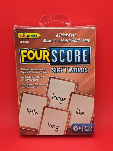 Four Score Sight Word Card Game - Brand New Sealed - 3-20 Players - Bild 1 von 3