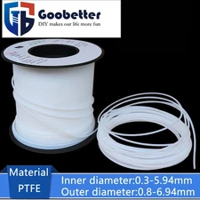 Translucent PTFE Tubing Capillary Tube Pipe Hose 600V High Temp 260°C AWG S Type