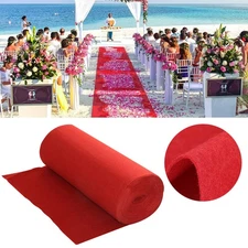Red Wedding Aisle Runner Floor Carpet 3.3x16.4ft/39.4ft for Ceremony Banquet