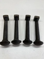 Four NOS Vintage Carriage Bolts 4-1/2" x 1/2” with 4 Square Nuts