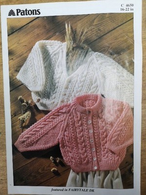 Patons Baby Strickmuster Baby Strickjacke C4650 (kpb) 