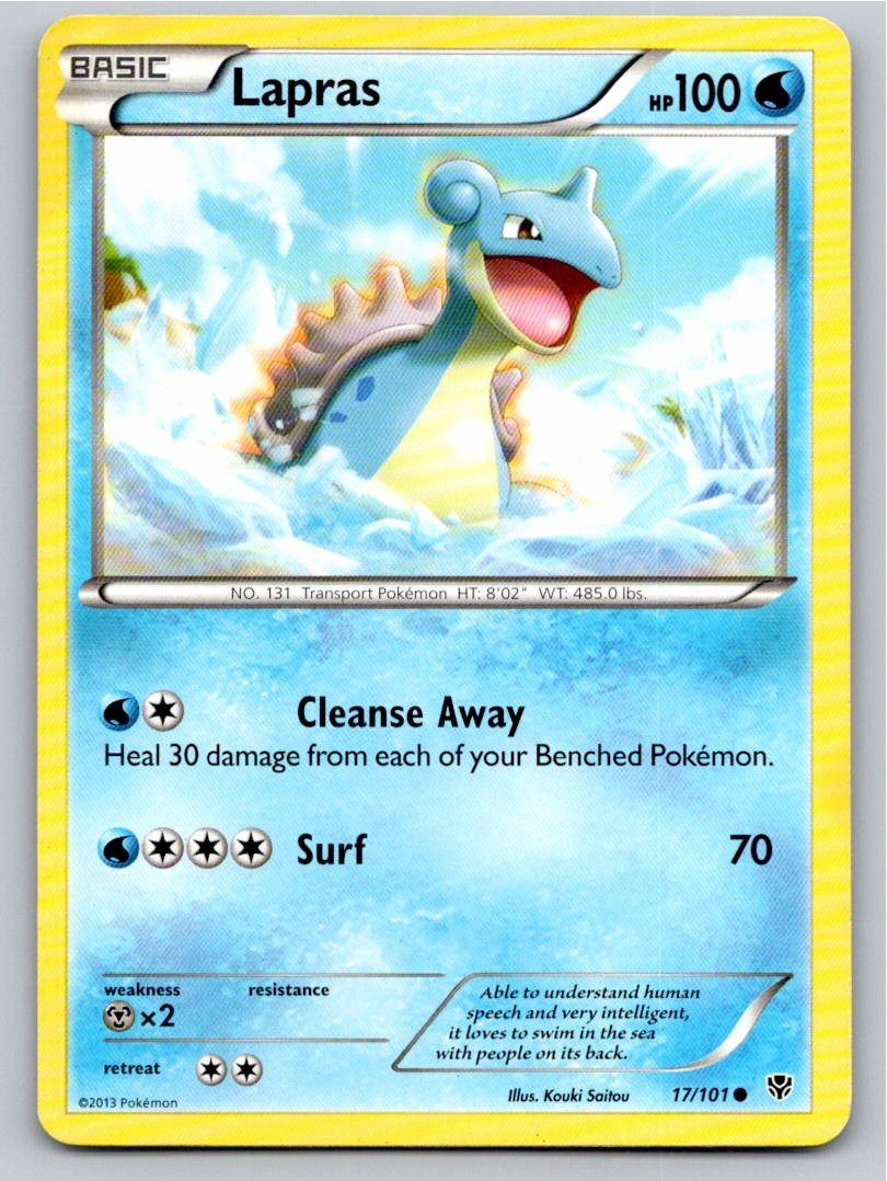 2013 POKEMON LAPRAS PLASMA BLAST 17/101 C LP A78054 FREE S&H