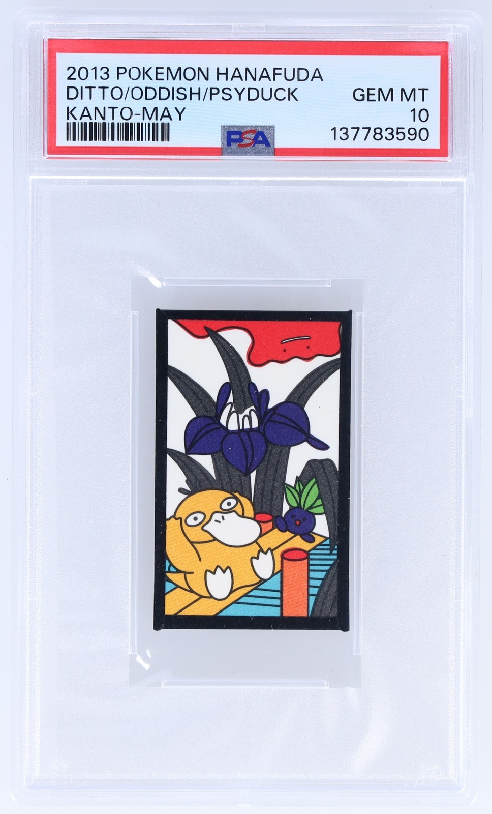 2013 Pokemon Hanafuda Kanto Ditto/oddish/psyduck PSA 10 May Gem Mint