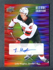 2023-24 UD Allure Color Flow Autographs Full Rainbow #CFA-LH Luke Hughes RC SP