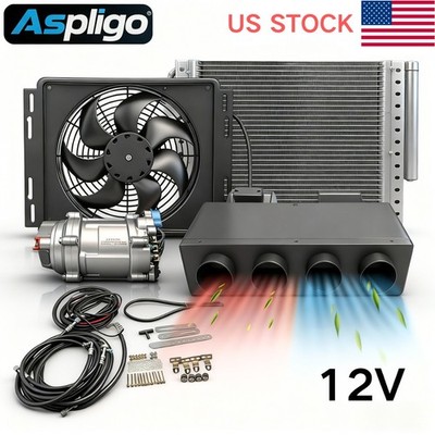 12V Air Conditioner Car Auto Underdash Electric Universal AC Unit Kit ...