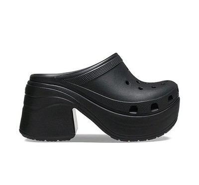 CROCS Women's Size 11 Men's Size 9 Siren Platform High Heel Clog Black NWOB