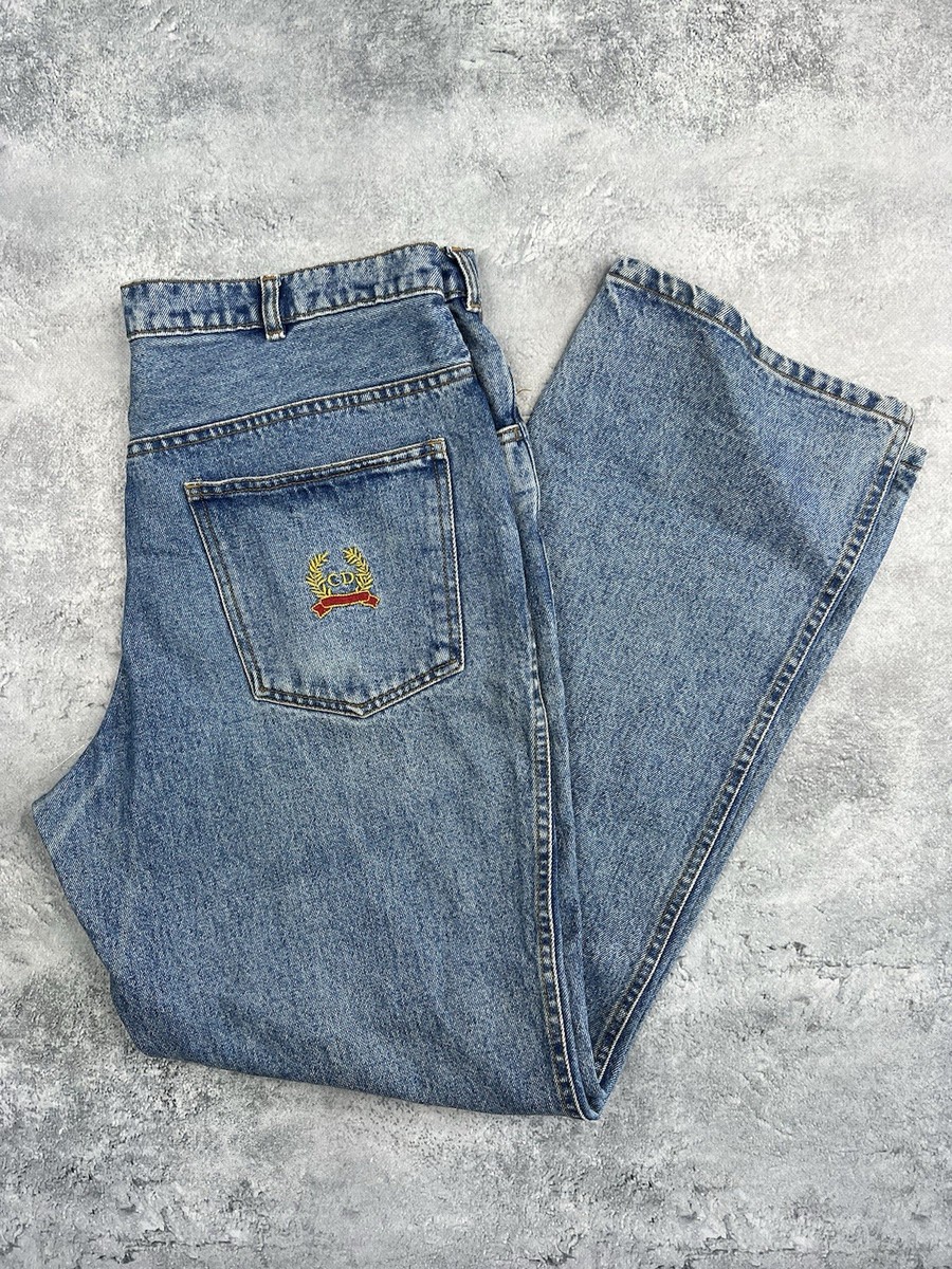 Vintage 90s Christian Dior Monsieur Baggy Jeans Embroidery Pocket