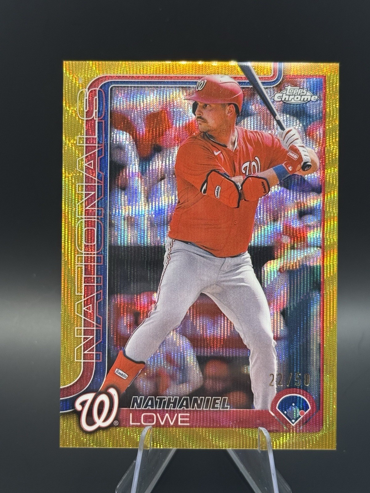 2025 Topps Chrome Gold Wave Refractor NATHANIEL LOWE /50