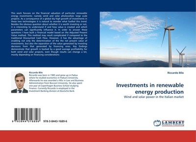 Investments in renewable energy production Riccardo Bilo
