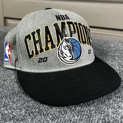 Dallas Mavericks 2011 NBA Champions Hat Adidas Finals Cap Gray Black Adult
