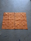 Set Of 2 Midcentury MOD Retro Orange White 70s Geometric Pillow Cases Shams — photo 1