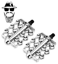ORIGINAL LOWRIDER 1/2" Chrome Double Flat Twisted Pedals Cruiser/Chopper Bikes.