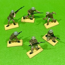 Britains Deetail SET OF 6 British 8th Army WW2 Soldiers (VGC) Made UK