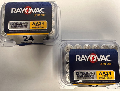 RAYOVAC AA ALKALINE ULTRA PRO BATTERIES 48 PACK 12/2037