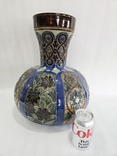 Doulton Lambeth Stoneware Walter Parker Vase Rosina Brown C1884 42 cm x 30 cm