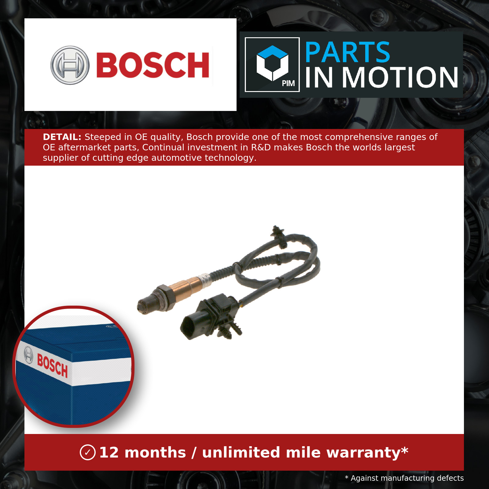 Lambda Sensor fits FORD MONDEO Mk4 TDCi 2.0D Pre Cat 10 to 14 Oxygen Bosch New - Image 4