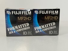 Fuji Film MF2HD 3.5" Floppy Disks IBM Formatted Sealed Twin Pack 20 Disks NEW