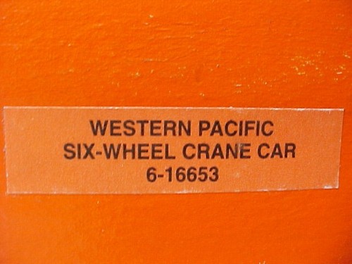 Coche grúa de seis ruedas Lionel 6-16653 O Western Pacific EX/caja | Zustand: New