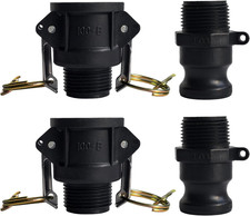 1 Inch Camlock Fittings Type B & F Polypropylene Cam and Groove Hose Fitting Kit