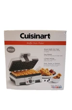 Cuisinart Electric 6 piece Belgian Waffle Stick Maker Silver -SEE NOTE
