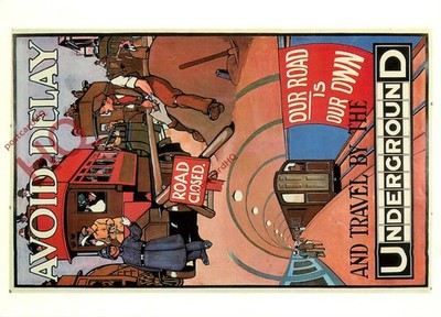 Picture Postcard~ London Transport Poster Postcard, Avoid Delay (Repro)
