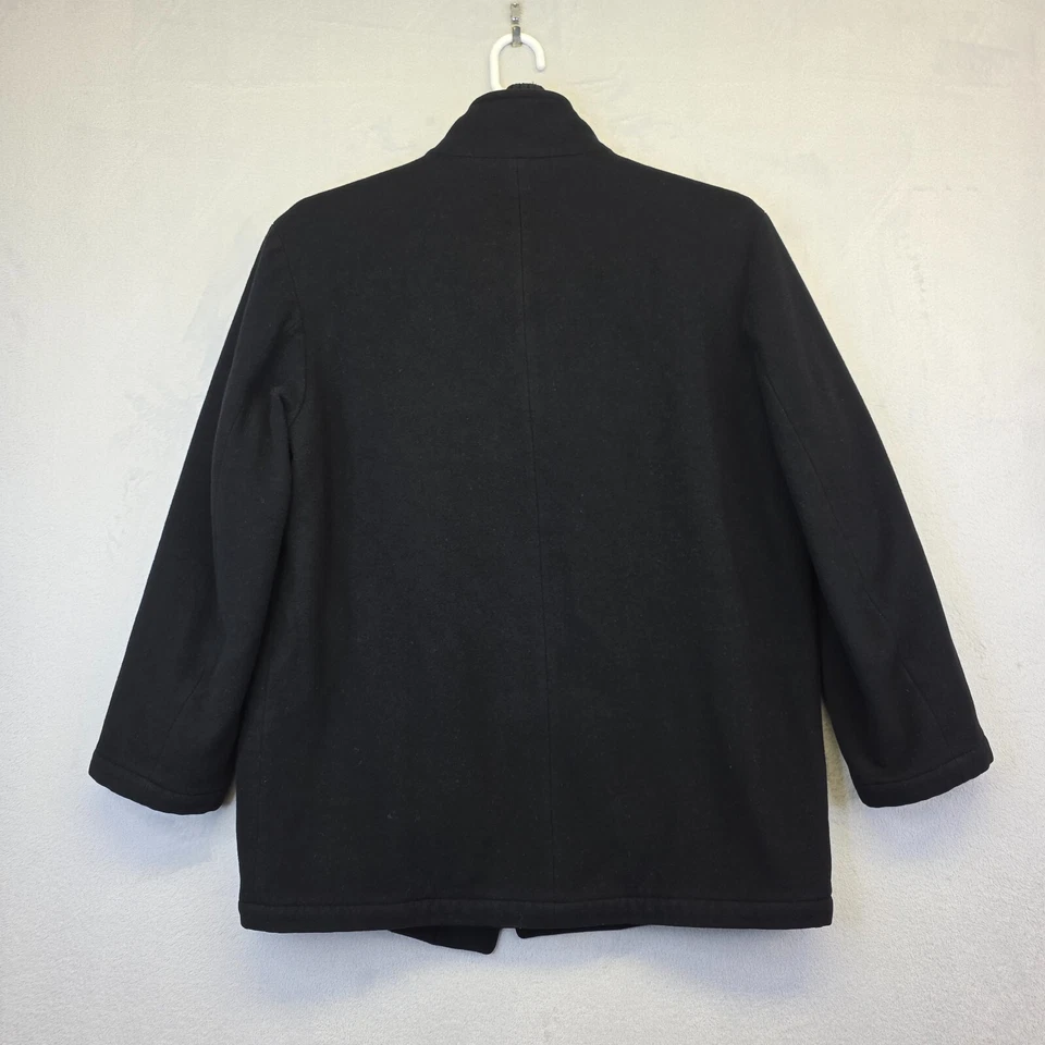 Hugo Boss Crima Coat Mens 48 Black Wool Cashmere Preppy Quiet Luxury Old Money - Image 3 of 4